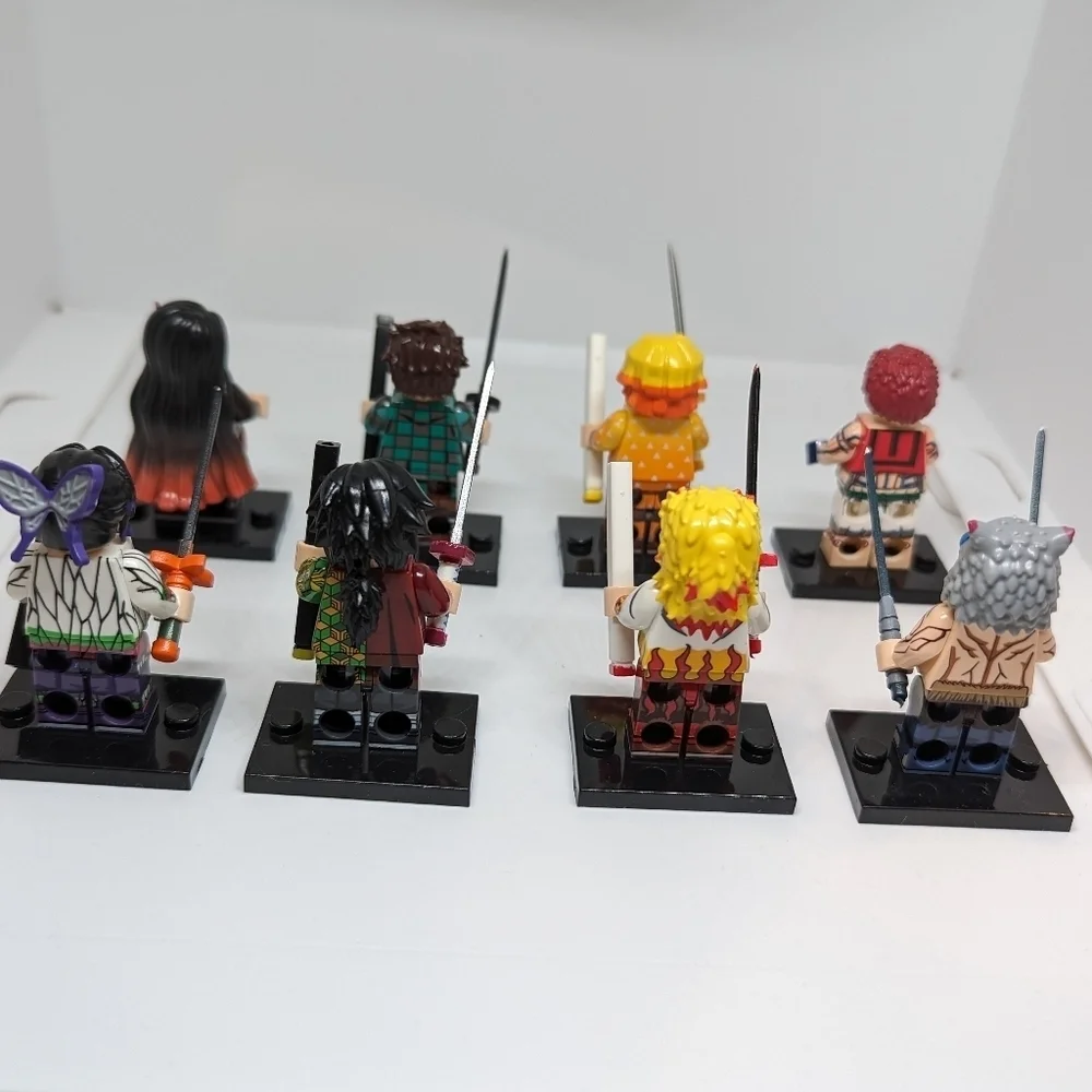 8 Minifigures- Demon Slayer Anime Building Block Toy Collectors Action Figures